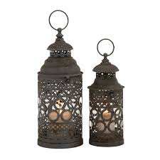 Latest Design Metal <b>Lantern</b> <b>Set</b> of 2 for Home Festival Decorative <b>Lanterns</b> Black & Gold Color Modern Design Metal <b>Lantern</b> Holder - Product Image 2