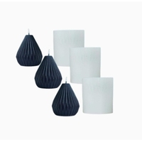 SC ECOMMERCE Set aus 3 Konischen Kunstkerzenformen Wiederverwendbare DIY-Kerzensets für Wachsmodellierung WE-N96B-OTQV
