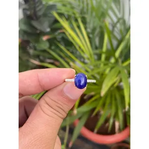Lapis Lazuli Geometric Pattern Gemstone Ring 925 Sterling Silver Handmade Jewelry Wholesale Supplier - Product Image 1