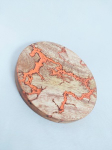 Handmade High Quality Customizable Square & Round Epoxy Wood Resin Coaster <b>Set</b> with Holder Table Decor <b>Desk</b> Mats & Pads - Product Image 6