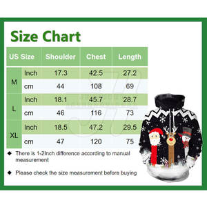 Sudadera con Capucha Navideña para Hombre, Estilo Urbano, Algodón/Poliéster, Color Sólido, Diseño con Cremallera, Transpirable, Secado Rápido, Mejor Precio al por Mayor - Product Image 6