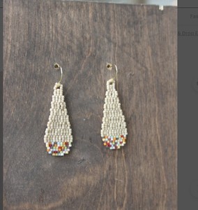 Pendientes de cuentas, pendientes de cuentas, pendientes de cuentas de semillas, Pendientes colgantes - Product Image 1
