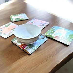 Eco Lifestyle Handcrafted Bohemian Style Round Wooden Printed Lightweight Handmade <b>Drink</b> <b>Coaster</b> for Interior Styling - Product Image 4