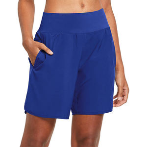 Short de yoga marron personnalisé pour femmes Dernière conception Short de fitness respirant court extensible à vendre - Product Image 5