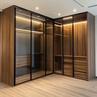 Systèmes de dressing sur mesure de luxe modernes en bois massif pour chambres, armoires murales réglables pour appartements et hôtels