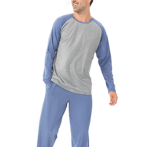 Personnalisé léger automne et hiver hommes maison porter à manches longues vêtements de nuit costume pyjama - Product Image 2