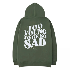 Sudaderas con capucha de peso pesado de 500gsm de alta calidad para hombres con logotipo personalizado 100% algodón mezclado liso teñido para la temporada de invierno - Product Image 3