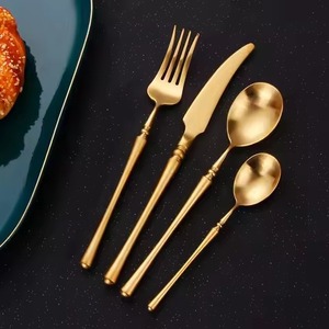 Ensemble de couverts en acier inoxydable doré pour mariage, hôtel, restaurant, vaisselle, couverts en argent, utilisation quotidienne - Product Image 3