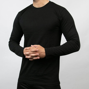 Camisa personalizada de alta calidad para hombre, manga larga, 100% algodón, sublimación impresa personalizada, 100% poliéster, deporte, gimnasio, secado rápido - Product Image 3