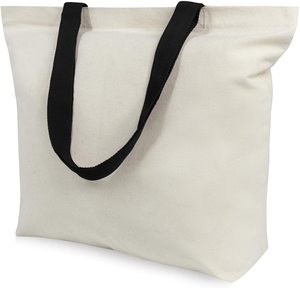 Sac à provisions en toile réutilisable avec Logo personnalisé, fourre-tout en toile à poignée unisexe, sacs à bandoulière en cuir couleur - Product Image 1