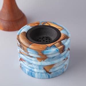 ที่ใส่ธูปหอมเซรามิกแบบแฮนด์เมดขนาด4นิ้วหมุนสีน้ำเงินมหาสมุทรอเมริกันทำด้วยมือไม่เหมือนใคร - Product Image 5