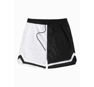Shorts de basket-ball pour hommes en gros, shorts de basket-ball de fitness américains, shorts de basket-ball à double poche en mesh - Product Image 1