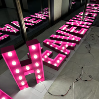 Enseignes publicitaires extérieures personnalisées 3ft 4ft 5ft, grandes lettres et chiffres lumineux pour décoration de mariage et fête d'anniversaire