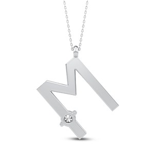 Colgante Personalizado con Inicial de Mayúscula, con Diamante Cultivado en Laboratorio VVS VS EF, Plata de Ley 925 con Acabado en Oro, Joyería Fina Personalizada - Product Image 4