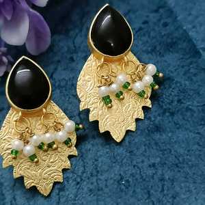 Top Indian Manufacturer Latest Design Gold Plated Multi Color <b>Pearl</b> <b>Earrings</b> Set Women's Ethnic - Product Image 3