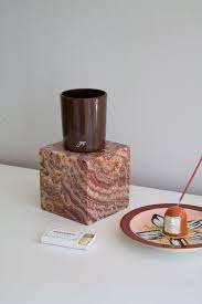 Cubo de Mármol Rosa Natural, Mesa de Cubo de Ónix Rosa, Mesa de Cubo de Piedra de Mármol de Ónix Rosa - Product Image 6