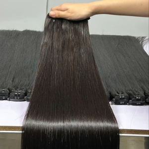 Extensiones de Cabello Tejidas Listas para Enviar, Sin Enredos, Sin Caída, Cabello Remy 100% Vietnamita, Cabello Humano Virgen de Alta Calidad, Largo de 6-32 Pulgadas - Product Image 1