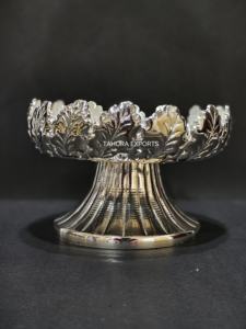 ถาดเสิร์ฟช็อกโกแลตโลหะสีเงินพร้อมฐานตั้งเป็นสีเงินสำหรับใช้ในบ้านร้านอาหารบนโต๊ะอาหารในโรงแรมของขวัญ - Product Image 5