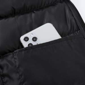 Chaquetas cálidas sin mangas de poliéster con logotipo personalizado, chaleco de invierno para hombre, tela brillante - Product Image 4