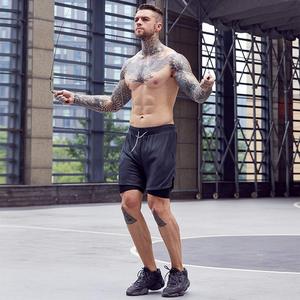 Mallas deportivas de doble capa con bolsillos, transpirables, personalizadas, 2 en 1, pantalones cortos de malla, Joggers, Fitness, entrenamiento atlético, gimnasio, pantalones cortos para hombre - Product Image 6