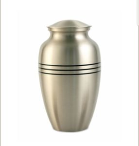 Meilleures ventes incroyables d'urnes de crémation en fer, d'urnes commémoratives imprimées de forme ronde pour fournitures commémoratives au prix de gros - Product Image 4