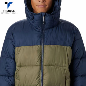 2025 New Arrival Men's Long Thin Stand Collar Hooded <b>Bubble</b> Jacket Winter Nylon/Polyester Best Price - Product Image 5