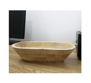 Bol de service ovale en bois naturel de luxe, design unique, bol indien classique pour la maison, l'hôtel et le restaurant - Product Image 3