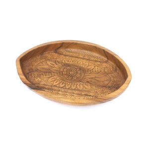 Cuenco de masa de madera con acabado de nogal duradero, diseño Natural para restaurante de estilo Vintage, Hotel o uso doméstico de utensilios de cocina - Product Image 4