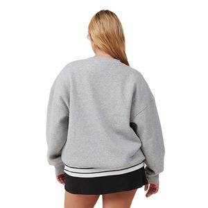 เสื้อกันหนาวลำลองไซส์ใหญ่ ผ้าโพลีเอสเตอร์/คอตตอนถัก ยืดหยุ่น ไม่ยับ ใส่สบาย คอวีทรงหลวมสำหรับผู้หญิง ขายส่ง - Product Image 3