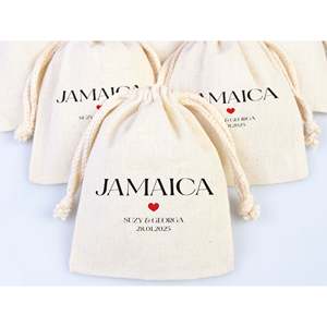 Bolsas de algodón personalizadas de Italia para kits de resaca, estampadas, para recuperación, despedidas de soltera, fiestas de viaje, embalaje artesanal y protección contra el polvo - Product Image 2
