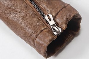 แจ็คเก็ตหนังแกะหรูหรา ดีไซน์มินิมอล ไซส์ใหญ่ กันน้ำ น้ำหนักเบา สวมใส่ได้ทั้งกลางวันและกลางคืน สำหรับผู้ชาย - Product Image 5