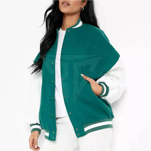 Haute qualité femmes Letterman veste le plus populaire solide coton Polyester tricoté support respirant hiver en vrac quantité privé - Product Image 1