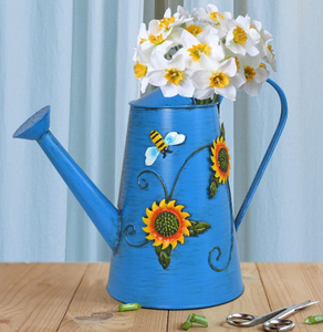 Popular Design Blue Color Hand Painted <b>Water</b> <b>Can</b> Home and Garden Large Capacity Decorative Metal <b>Water</b> <b>Can</b> - Product Image 1