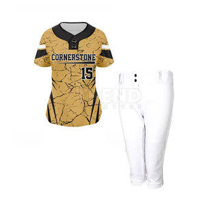 Meilleur Design 100% Polyester Softball Baseball Uniforme Kit À La Mode Jersey et Pantalon Respirant Sportswear Uniformes - Product Image 4