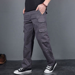 Pantalon Cargo d'extérieur droit multi-poches décontracté personnalisé de qualité supérieure Pantalon Cargo élastique à fermeture éclair pour hommes Pantalon Cargo de haute qualité pour hommes - Product Image 3
