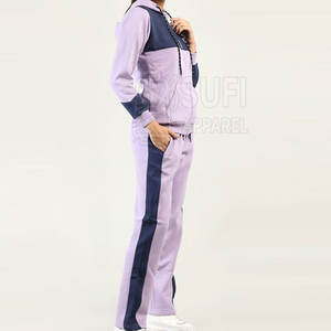 Conjunto Deportivo de Dos Piezas para Mujer, de Alta Calidad, para Invierno, con Capucha, Estampado, Cómodo, 100% Algodón - Product Image 2