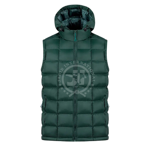 Gilet à bulles matelassé léger en duvet pour hommes, fabriqué en usine, conception Offre Spéciale sur mesure, gilets en duvet de canard, gilets gonflés en duvet de canard - Product Image 1