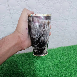 ชุดถ้วยแก้วลายรอยัลไวกิ้งถ้วยแก้วช็อตทำมือของแท้ถ้วยไวกิ้งทำด้วยมือถ้วยโบราณถ้วยยุคกลางของขวัญคริสต์มาส - Product Image 1