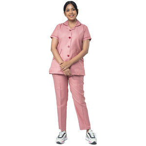 Soins infirmiers à la mode 2 pièces gommages sur mesure vêtements de tous les jours tissu léger à manches courtes uniformes pour les infirmières et les travailleurs de la santé - Product Image 1