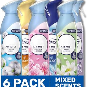 Febreze Cotton Fresh <b>Air</b> <b>Freshener</b> Spray 6 X 185ml Bathroom and <b>Room</b> <b>Freshener</b> 6-pack - Product Image 5