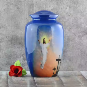 Urnas de cremación de excelente calidad, urnas de cremación de Metal de aluminio funerario para mantener las cenizas humanas, venta al por mayor, urna de cremación más nueva - Product Image 2