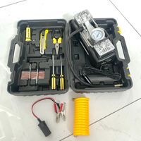 Kit de réparation de pneus, gonfleur d'air, pompe à pneus, accessoires de voiture, boîte à outils, compresseur d'air pour voiture