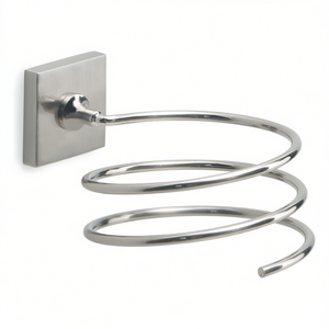 Support mural pour sèche-cheveux FUJI en argent brossé FJ55 38, articles de salle de bain et toilettes, dimensions 10,4x13,8x8,1cm - Product Image 2