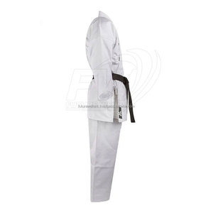 Uniforme de Karate para hombres de uso de lucha de entrenamiento de Color blanco hecho a medida de alta calidad profesional a la venta - Product Image 3