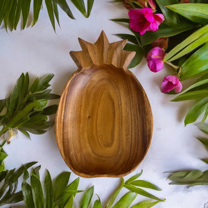 Wood Pineapple Shaped Serving <b>Bowl</b> Tray for Fruits Salads for Party Occasions for Home wedding use and sale - Product Image 5