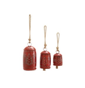 Ensemble de clochettes en métal de qualité supérieure décoratives, idéal pour le marché américain, style antique avec corde suspendue, décoration de Noël - Product Image 2