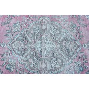 Turkish Vintage <b>Rug</b>, 3.4x9.2 ft <b>Runner</b> <b>Rug</b>, Pink Floral <b>Rug</b> - Product Image 5