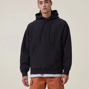 400GSM Heavy Cotton Plus Velvet Solid Hooded Pullover Hoodie Mujeres Thickened Polar Fleece Transpirable Ecológico Secado rápido - Product Image 1