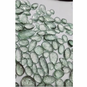 Haute qualité 185 pièces naturel vert améthyste feuille sculpture 2285 Cts Lot pierre précieuse en vrac coupe 13mm-35mm sculpture feuille 2285 Cts Lot - Product Image 1