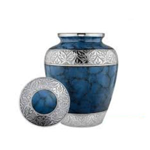 Fabrique et Sup [pinces d'urnes de crémation pour les cendres humaines Urnes funéraires classiques en métal pour adultes Urnes en émail de meilleure qualité - Product Image 3